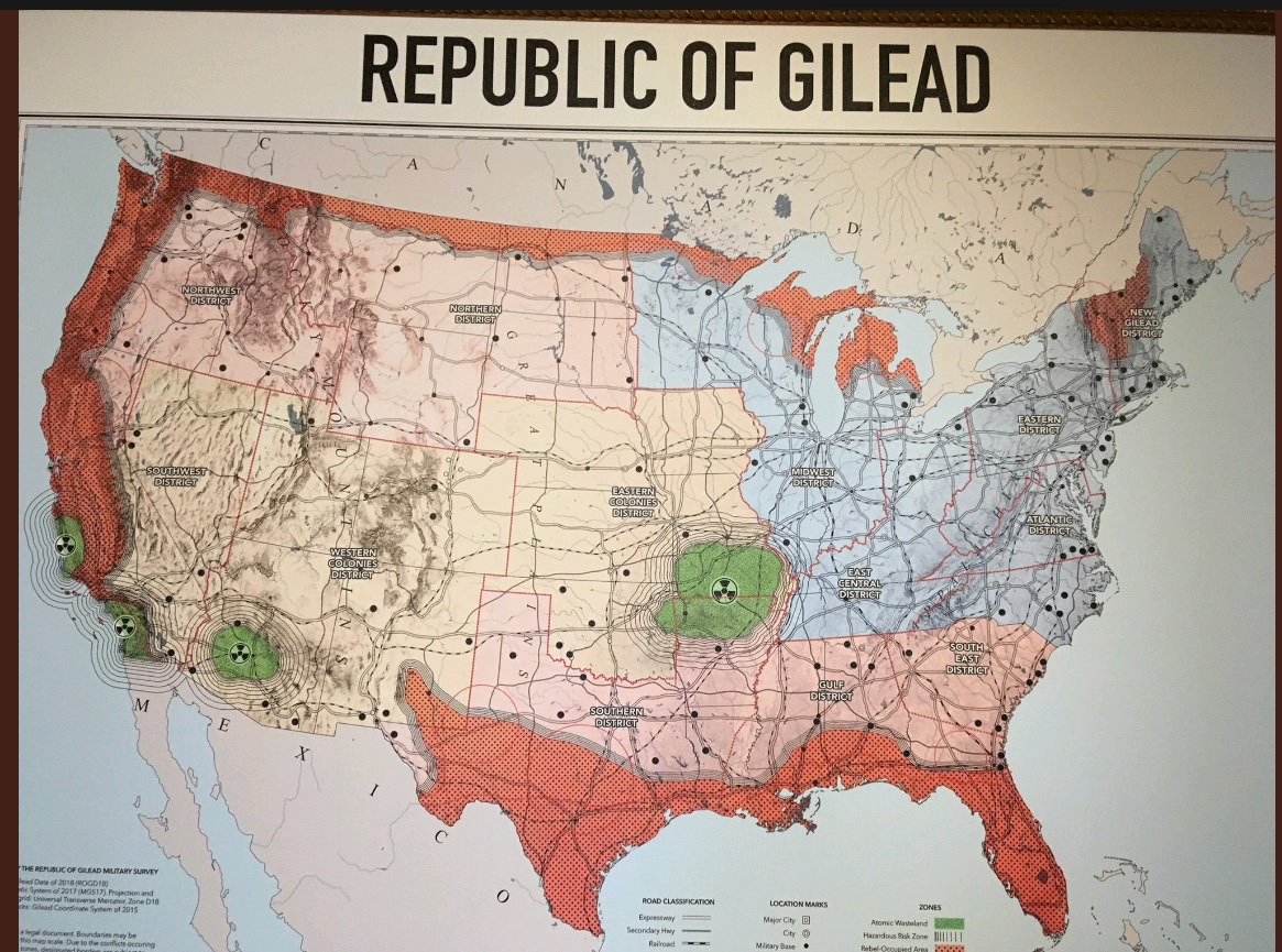 Gilead mapa - Gilead Map The Handmaid's Tale O Conto da Aia