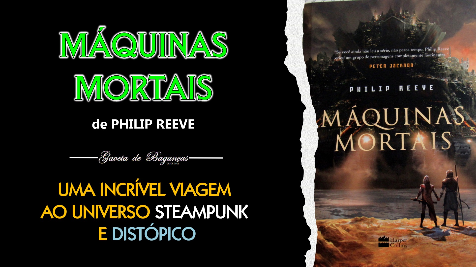 Em um mundo pós-apocalíptico onde cidades inteiras são máquinas famintas que caçam umas às outras, Londres lidera como a principal Cidade-Tração. Tom Natsworthy e Hester Shaw são expulsos de Londres e embarcam em uma jornada para salvar suas vidas. Este épico steampunk distópico explora temas complexos, incluindo evolução, tecnologia, pressões sociais e a gestão dos recursos naturais. Reeve cria um mundo rico, onde não existem heróis e vilões tradicionais, apenas seres humanos lutando pela sobrevivência. Descubra as profundas camadas de significado neste emocionante mergulho no universo steampunk de "Máquinas Mortais"