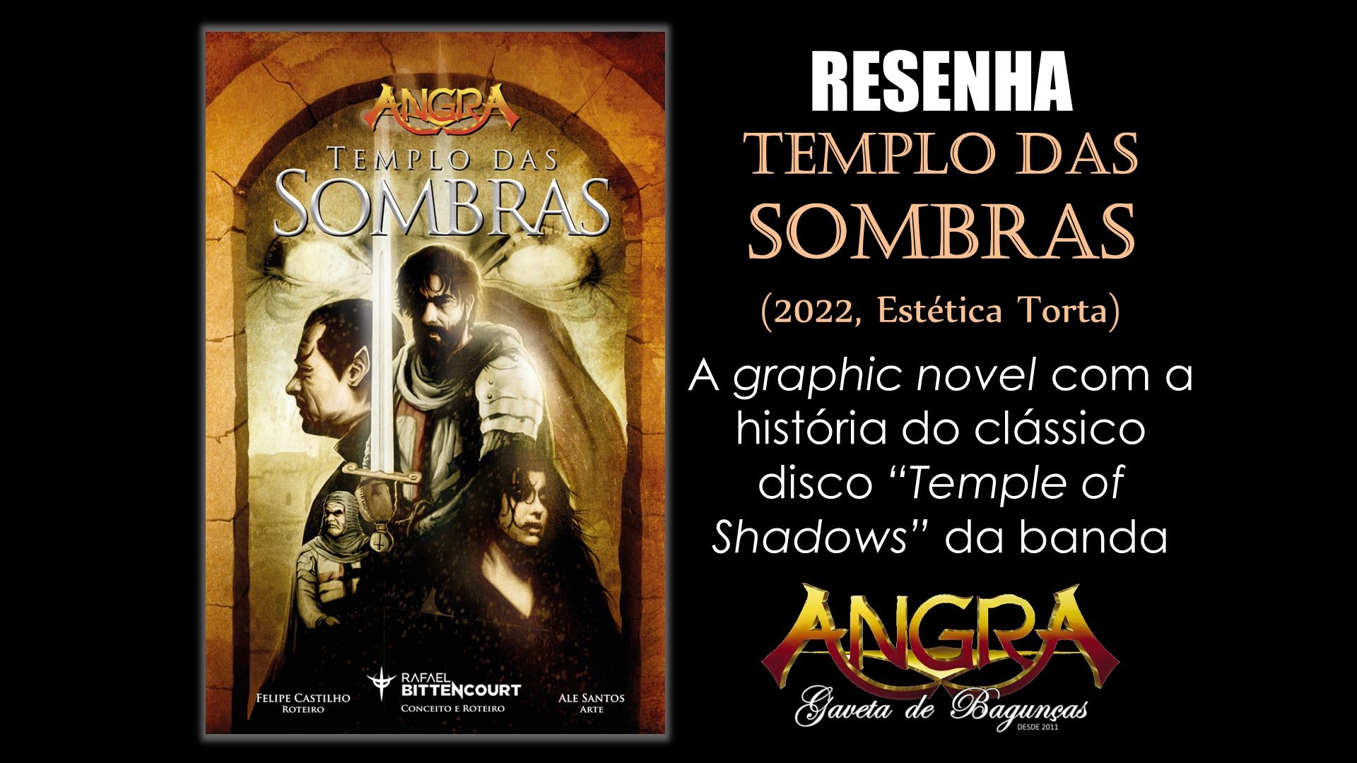 Angra - Temple of Shadows HQ quadrinho graphic novel Templo das Sombras editora estética torta resenha vale a pena comprar